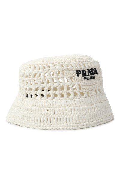 Женская панама из рафии PRADA, арт. 1HC137/2A2T