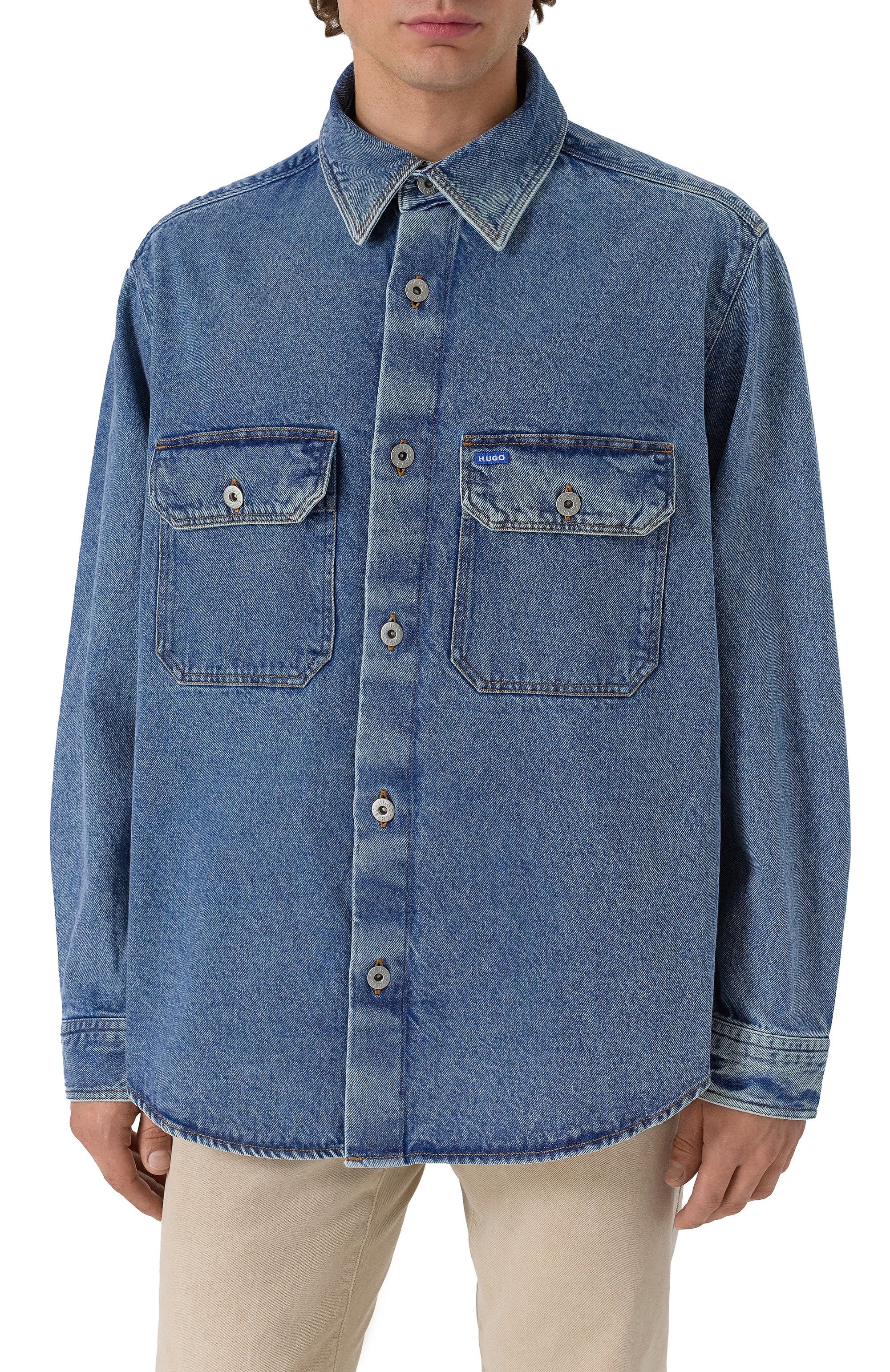Джинсовая рубашка HUGO BLUE, арт. 50513853, фото 3