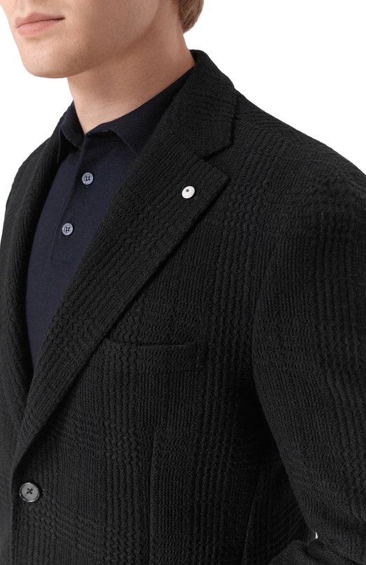 Пиджак из шерсти и вискозы L.B.M. 1911 2692/52531 Чёрный  2692/52531 Фото 5