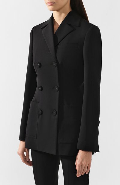 Шерстяной жакет PROENZA SCHOULER черного цвета по цене 119500 руб., арт. R1912004-AW071, фото 3 Шерстяной жакет PROENZA SCHOULER, арт. R1912004-AW071, фото 3