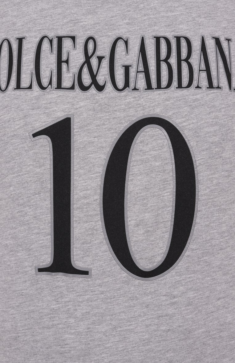 Мужская футболка DOLCE & GABBANA светло-серого цвета, арт. G8SH7T/G7020 | Фото 6 (Длина (для топов): Стандартные; Материал внешний: Синтетический материал, Хлопок; Рукава: Короткие; Стили: Кэжуэл; Мужское Кросс-КТ: Футболка-одежда; Принт: С принтом; Размерность: Идёт в размер; Автоматизация состава: Проставлено; Автоматизация ТО: Проставлено)