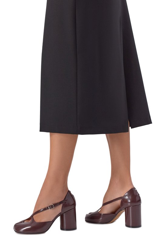 Кожаные туфли Tabi Maison Margiela S58WL0284/P8193 Бордовый  S58WL0284/P8193 Фото 2