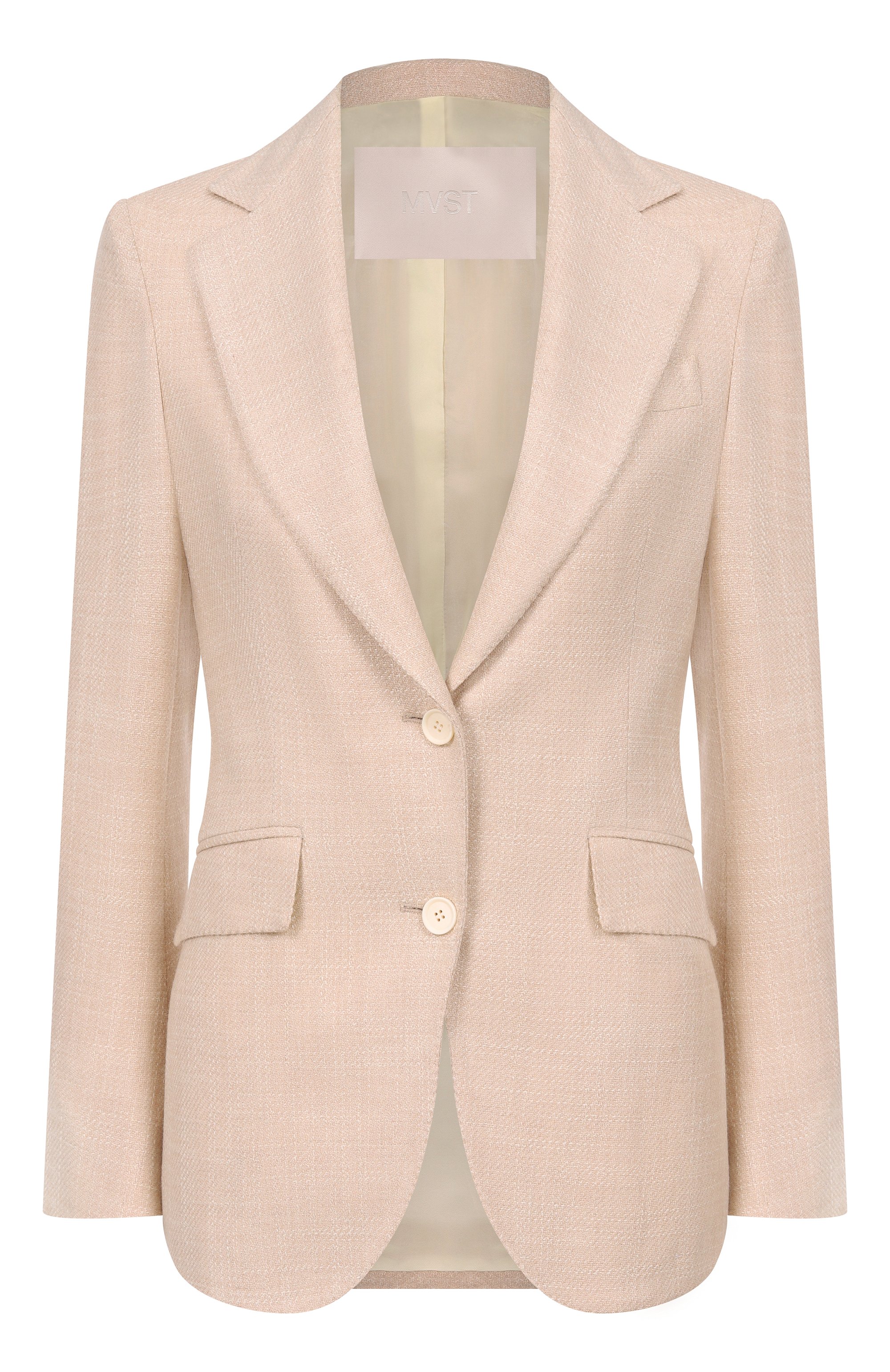 Жакет из шерсти и шелка MVST бежевого цвета по цене 292500 руб., арт. SDG200/S0734201, фото 1 Жакет из шерсти и шелка MVST, арт. SDG200/S0734201, фото 1