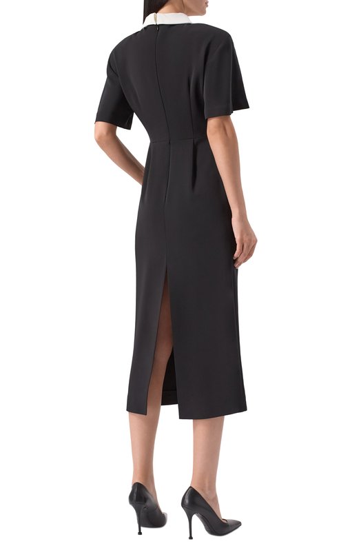 Платье из вискозы ROWEN ROSE DRS_RR271_L Чёрный  DRS_RR271_L Фото 4