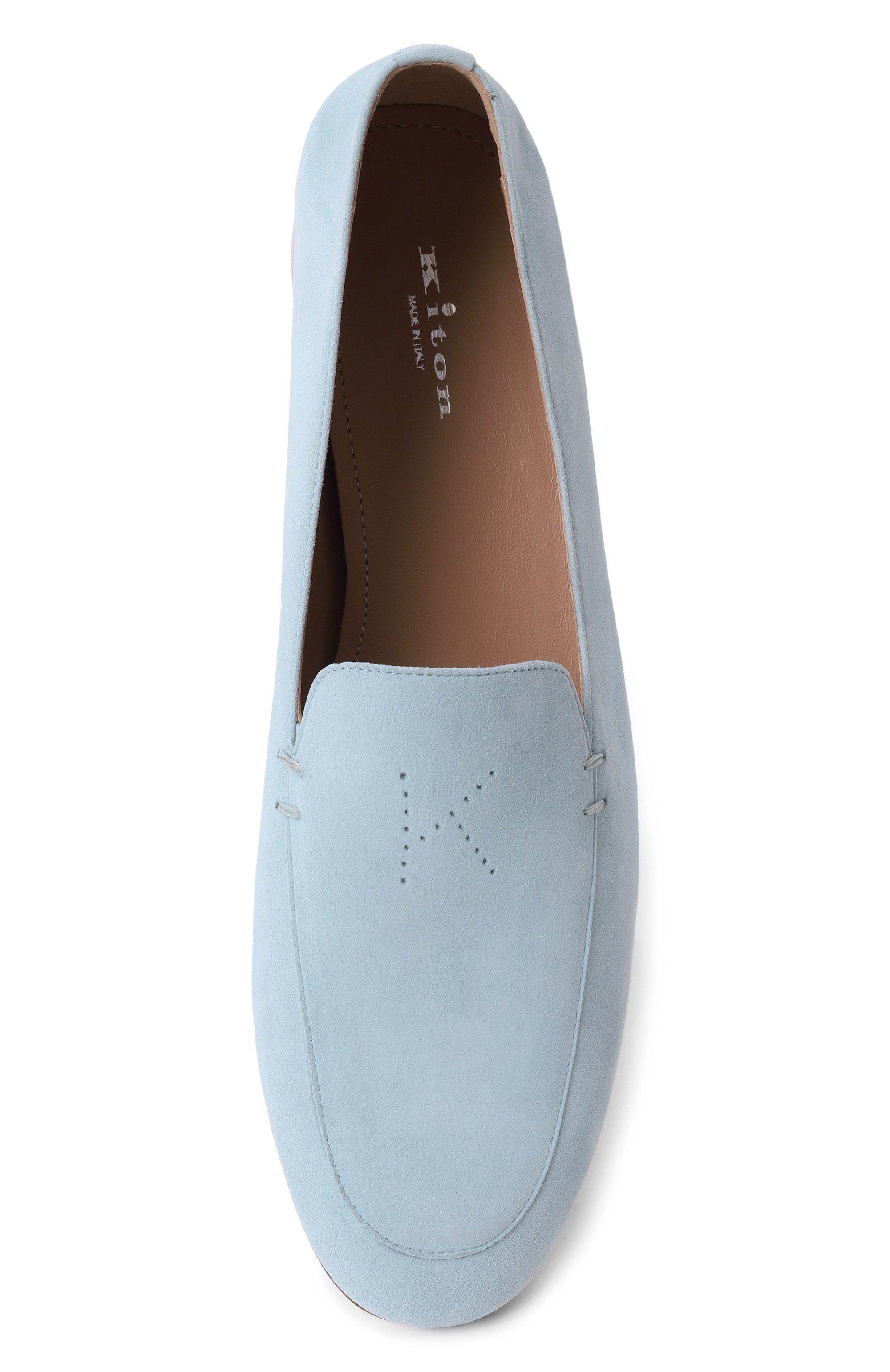 Замшевые лоферы KITON, арт. D57803N01008, фото 6