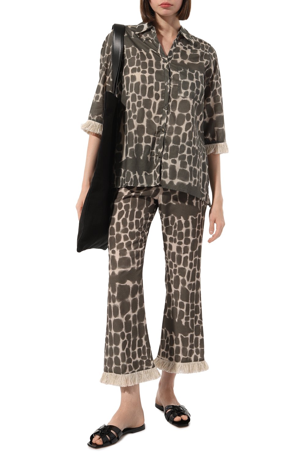 Рубашка из вискозы DNUD PARIS разноцветного цвета по цене 21340 руб., арт. B2415, фото 2 Рубашка из вискозы DNUD PARIS, арт. B2415, фото 2