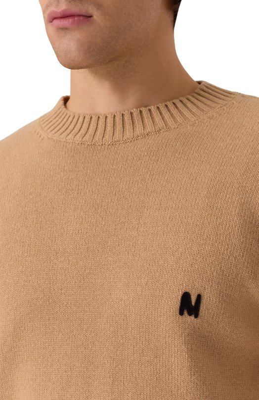 Джемпер из шерсти и кашемира MSGM 3940MM206/257596 Бежевый  3940MM206/257596 Фото 5
