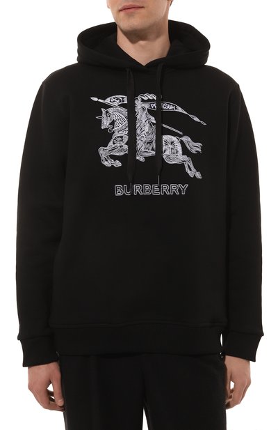 Хлопковое худи BURBERRY, арт. 8072776, фото 3