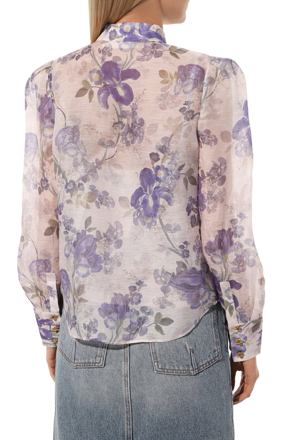 Блузка изо льна и шелка ZIMMERMANN, арт. 8174TF232, фото 4