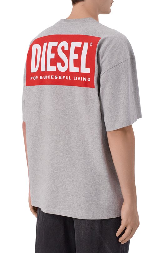 Хлопковая футболка Diesel A20036/0EPCA Серый  A20036/0EPCA Фото 4
