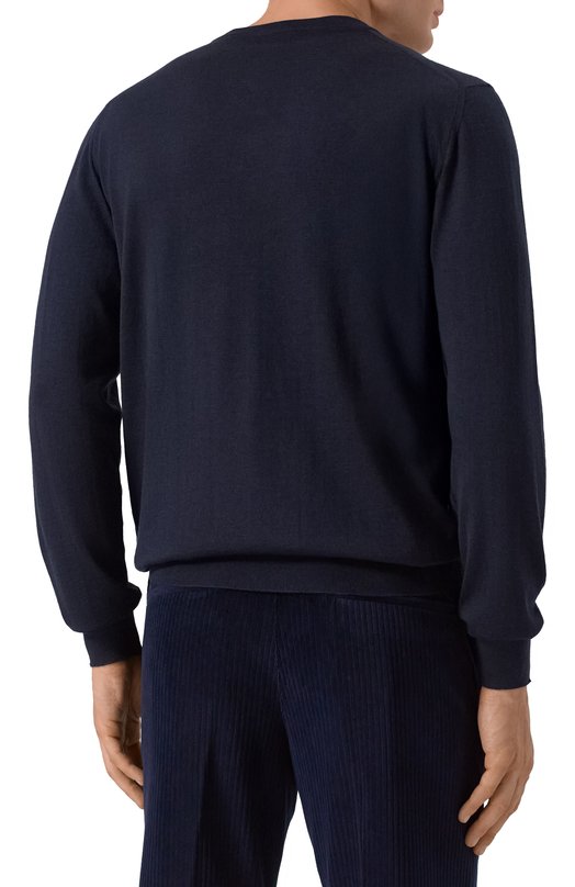 Джемпер из кашемира и шелка Kiton UMKXX02K4 Синий  UMKXX02K4 Фото 4