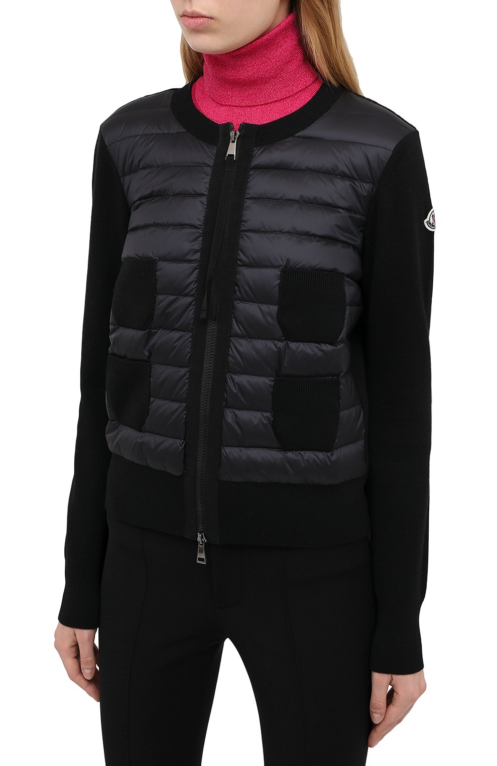 Кардиган MONCLER черного цвета по цене 78500 руб., арт. F2-093-9B510-00-A9018, фото 3 Кардиган MONCLER, арт. F2-093-9B510-00-A9018, фото 3