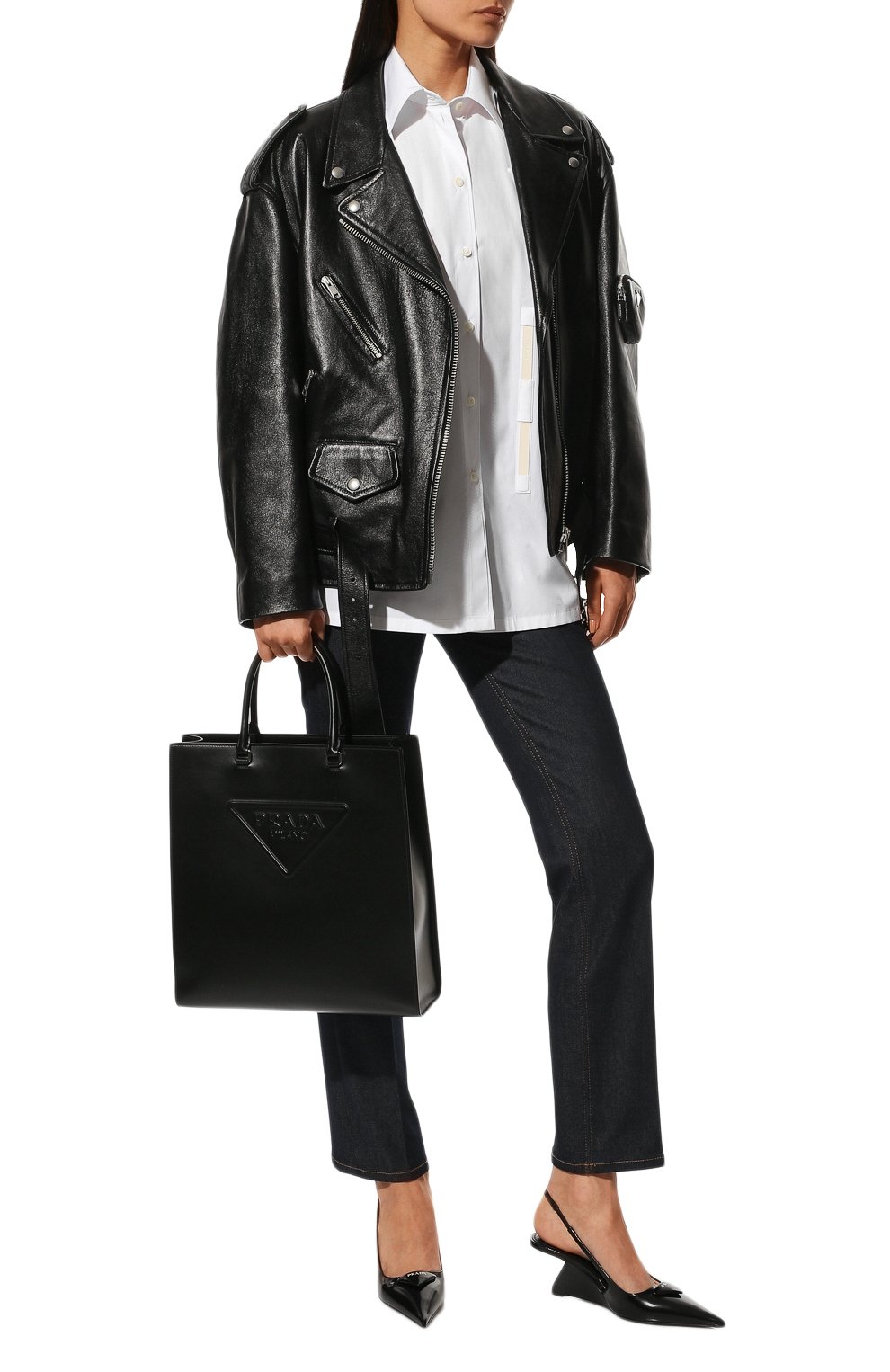 Хлопковая рубашка PRADA, арт. P470FG-1XV2-F0009-221, фото 2