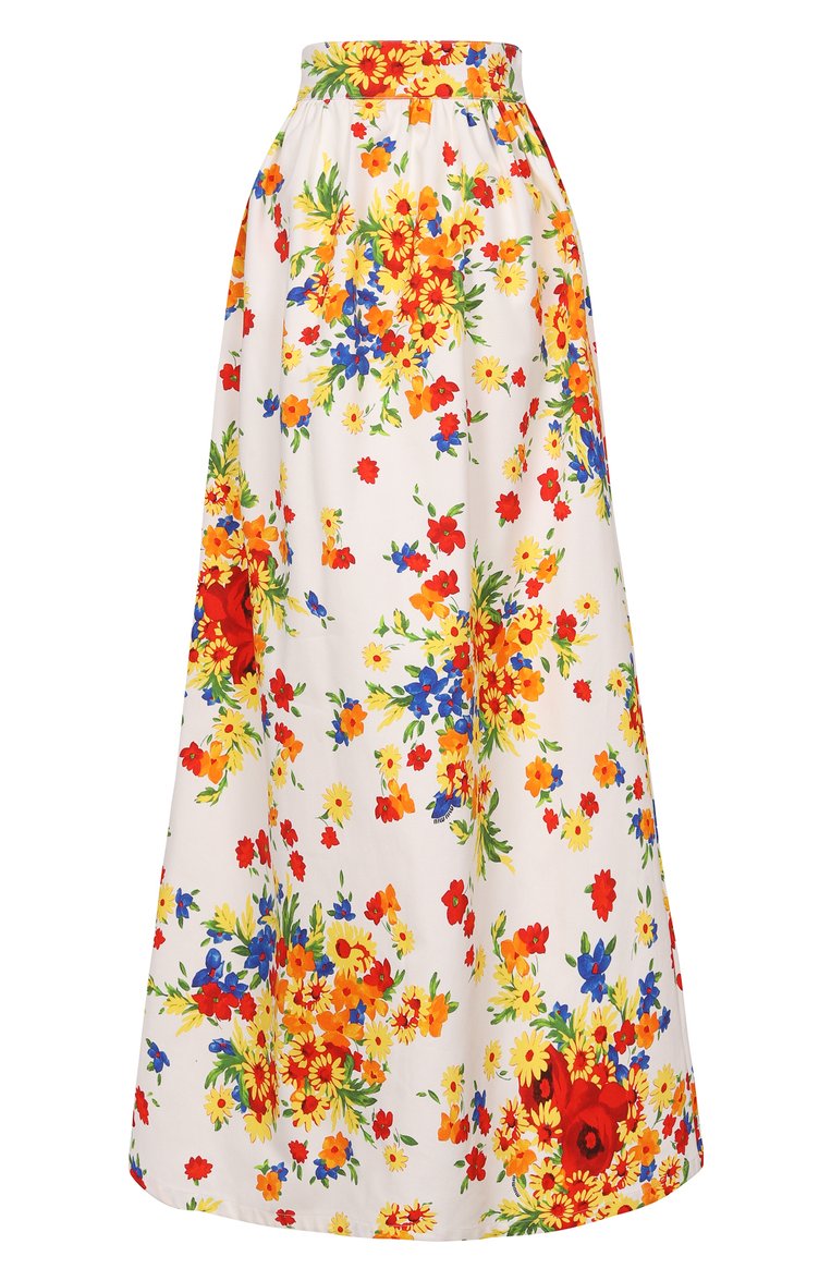 Хлопковая юбка MIU MIU, арт. MG1315-1T14-F0009, фото 2