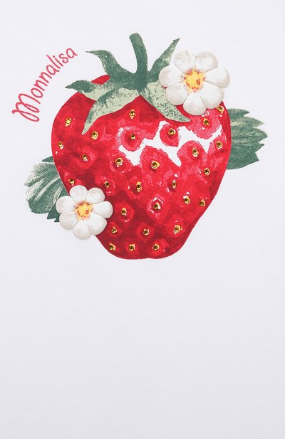 Хлопковая футболка MONNALISA, арт. 11C623, фото 3