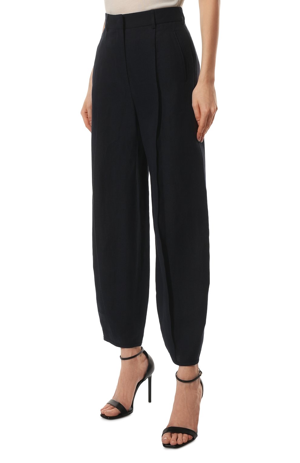 Льняные брюки GIORGIO ARMANI темно-синего цвета по цене 106500 руб., арт. 2SHPP0MV/T036J, фото 3 Льняные брюки GIORGIO ARMANI, арт. 2SHPP0MV/T036J, фото 3
