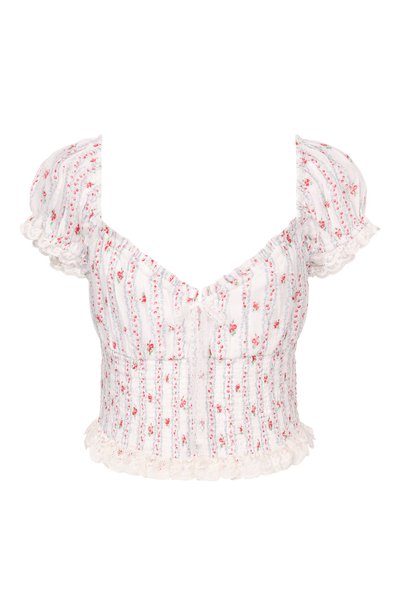 Женский хлопковый топ LOVE SHACK FANCY, арт. T1551/3545