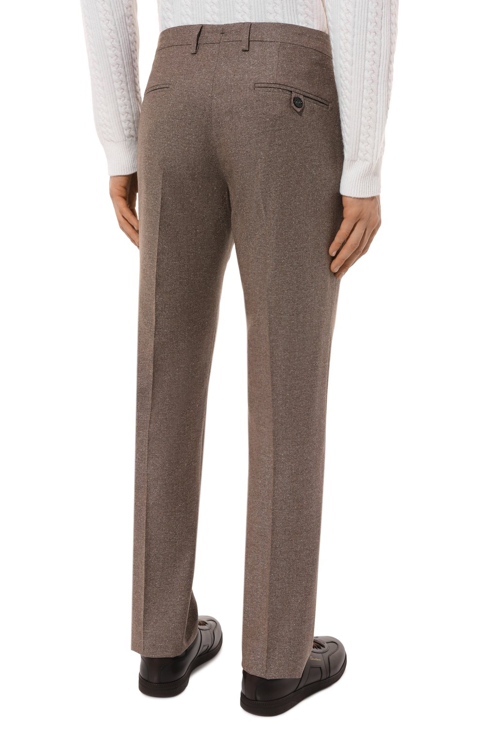 Брюки из шерсти и шелка BERWICH коричневого цвета по цене 39400 руб., арт. SC/1/ZG1436X, фото 4 Брюки из шерсти и шелка BERWICH, арт. SC/1/ZG1436X, фото 4