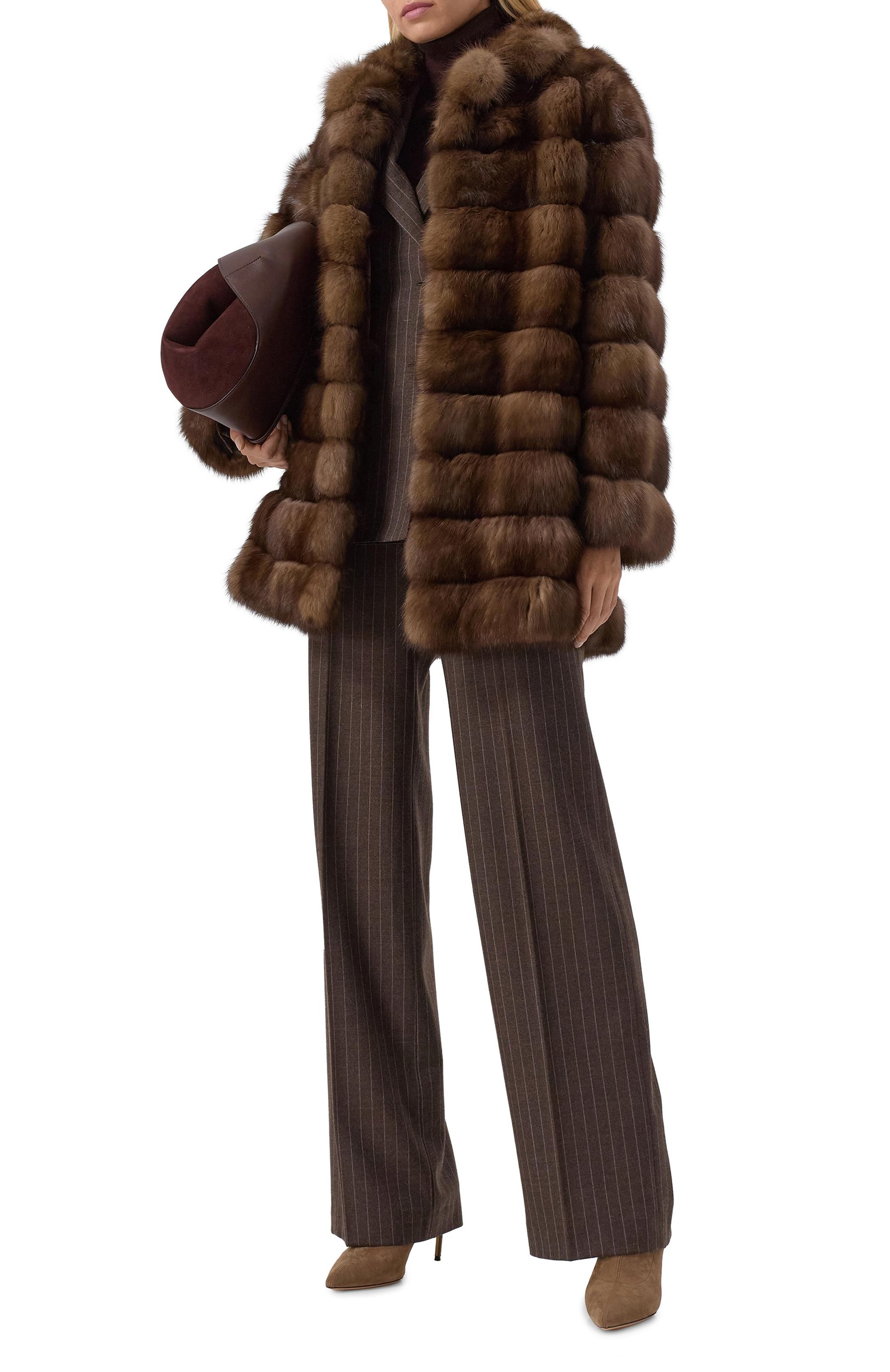 Шуба из соболя MANZONI24, арт. 25M1239-ZDB1/48, фото 2