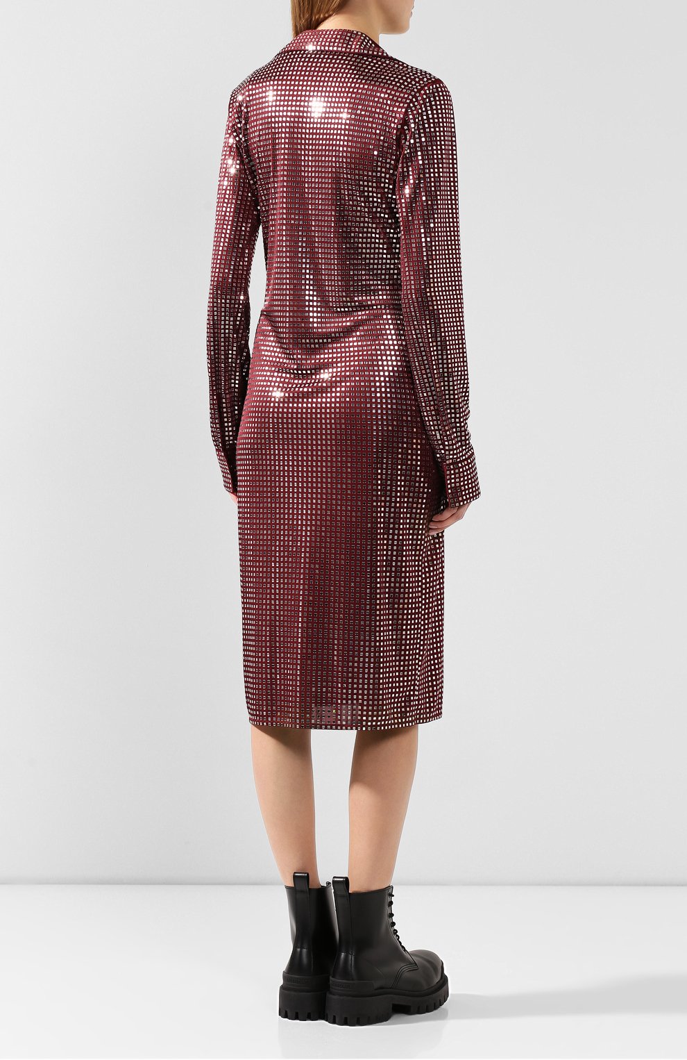 Платье BOTTEGA VENETA бордового цвета по цене 257500 руб., арт. 590111/VKFI0, фото 4 Платье BOTTEGA VENETA, арт. 590111/VKFI0, фото 4