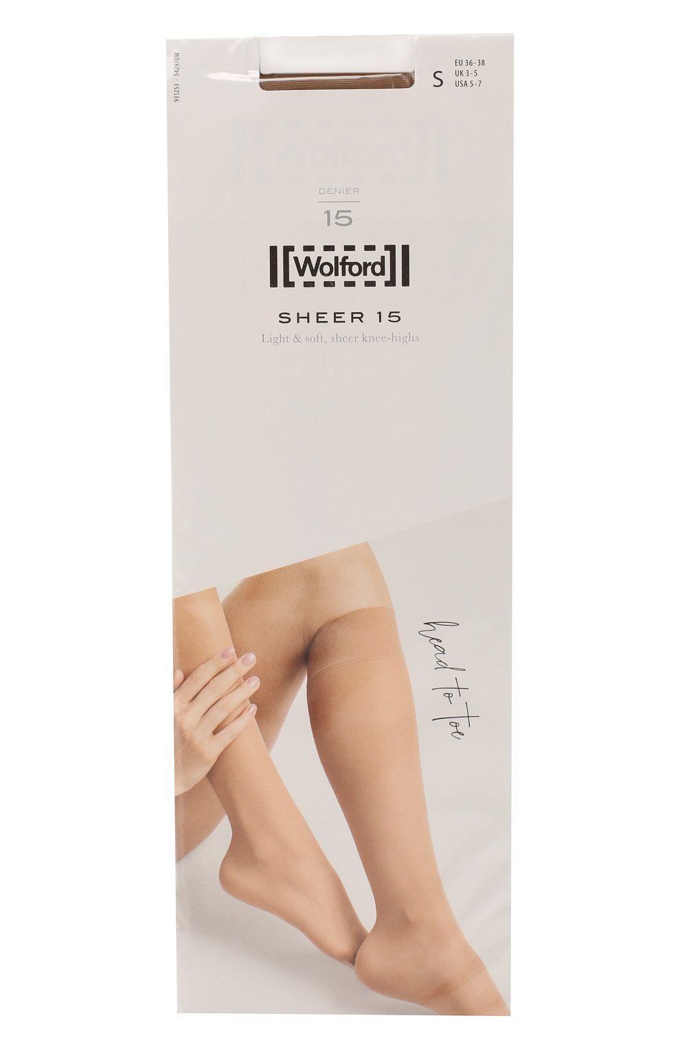 Гольфы WOLFORD бежевого цвета по цене 3500 руб., арт. 31253, фото 1 Гольфы WOLFORD, арт. 31253, фото 1