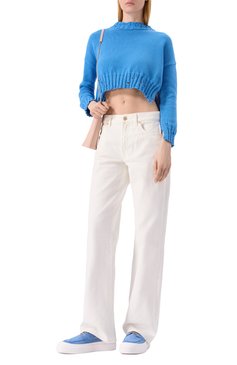 Женская замшевые топсайдеры MSGM голубого цвета, арт. 3841MDS710/522 | Фото 2 (Материал внутренний: Натуральная кожа; Нос: Не проставлено; Материал внешний: Натуральная кожа, Замша; Кросс-КТ: топсайдеры)