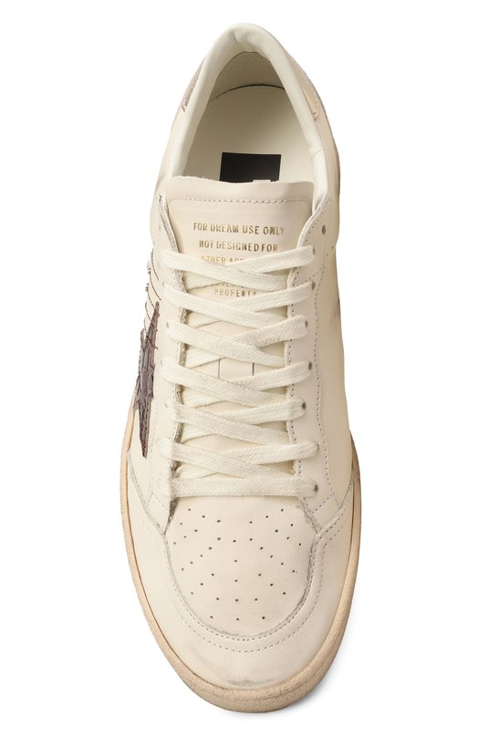 Кожаные кеды Ball Star Golden Goose Deluxe Brand GWF00117.F007296 Кремовый  GWF00117.F007296 Фото 6