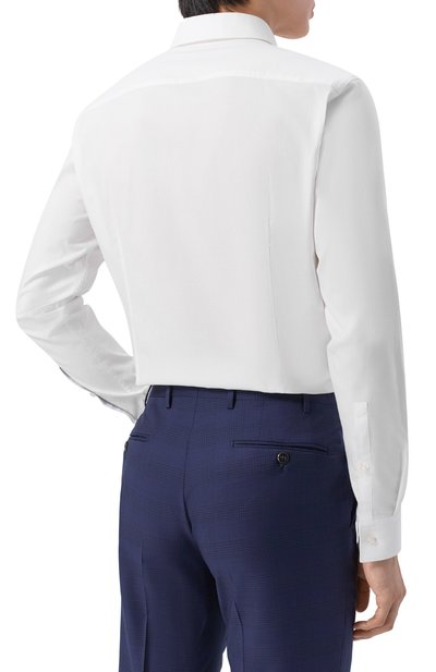 Хлопковая сорочка HUGO белого цвета по цене 11800 руб., арт. 50519821, фото 4 Хлопковая сорочка HUGO, арт. 50519821, фото 4