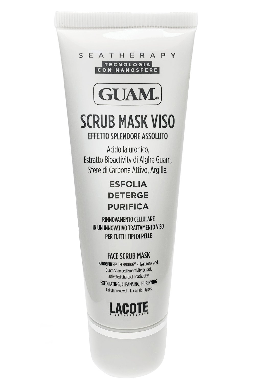 Маска-скраб для лица с углем и гиалуроновой кислотой (75ml) GUAM, арт. 8025021251417, фото 1
