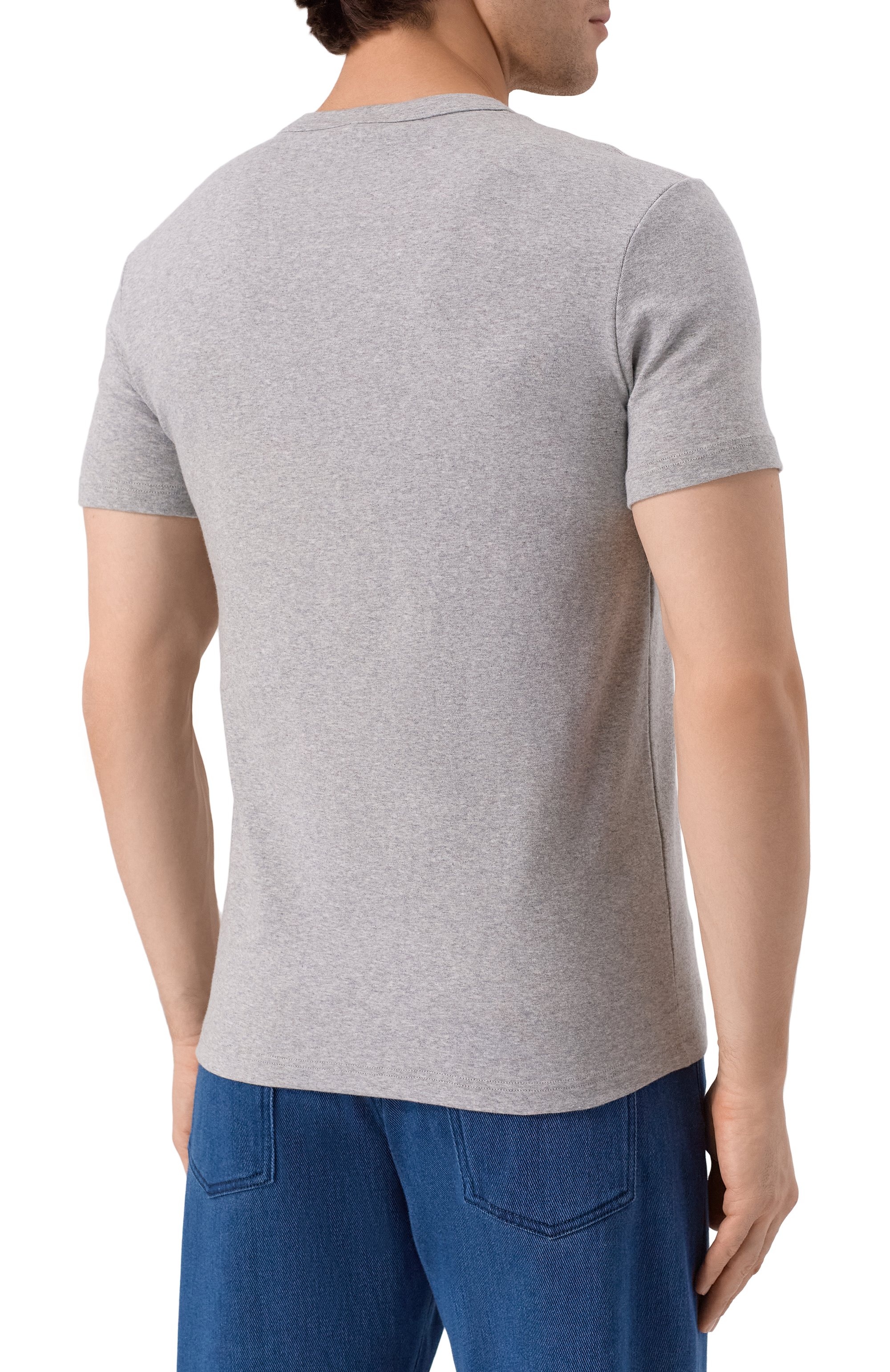 Хлопковая футболка KITON, арт. UNWM008K0275H04, фото 4