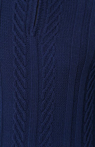 Кашемировый свитер фактурной вязки с воротником на молнии LORO PIANA, арт. FAG4442, фото 5