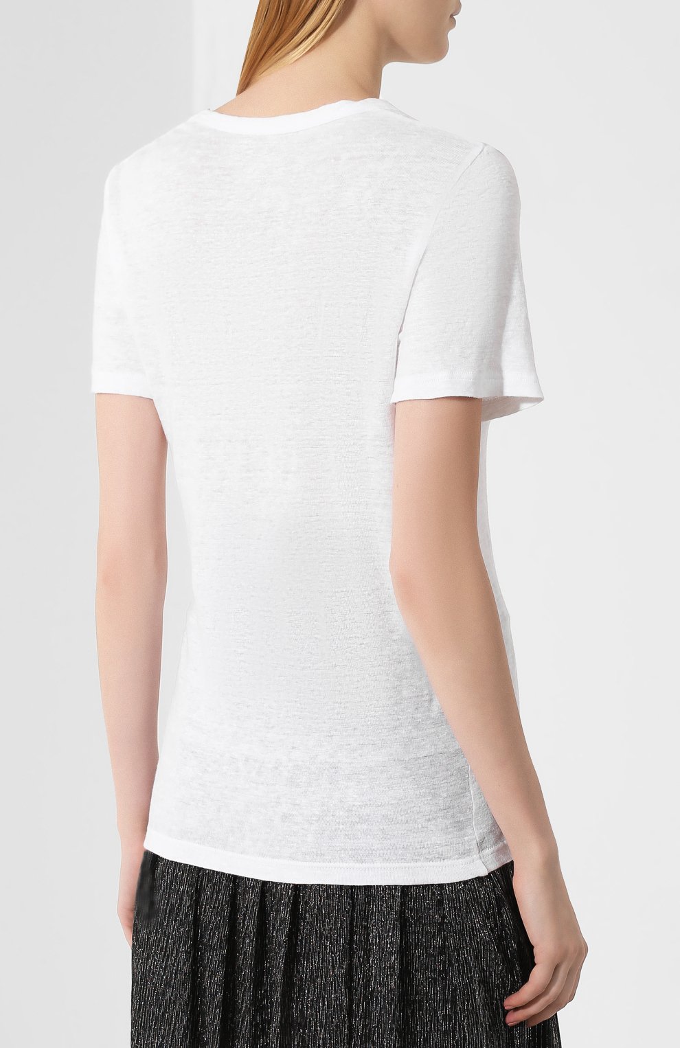 Льняная футболка ISABEL MARANT ETOILE белого цвета по цене 15150 руб., арт. TS0378-00M004E/KILIANN, фото 4 Льняная футболка ISABEL MARANT ETOILE, арт. TS0378-00M004E/KILIANN, фото 4