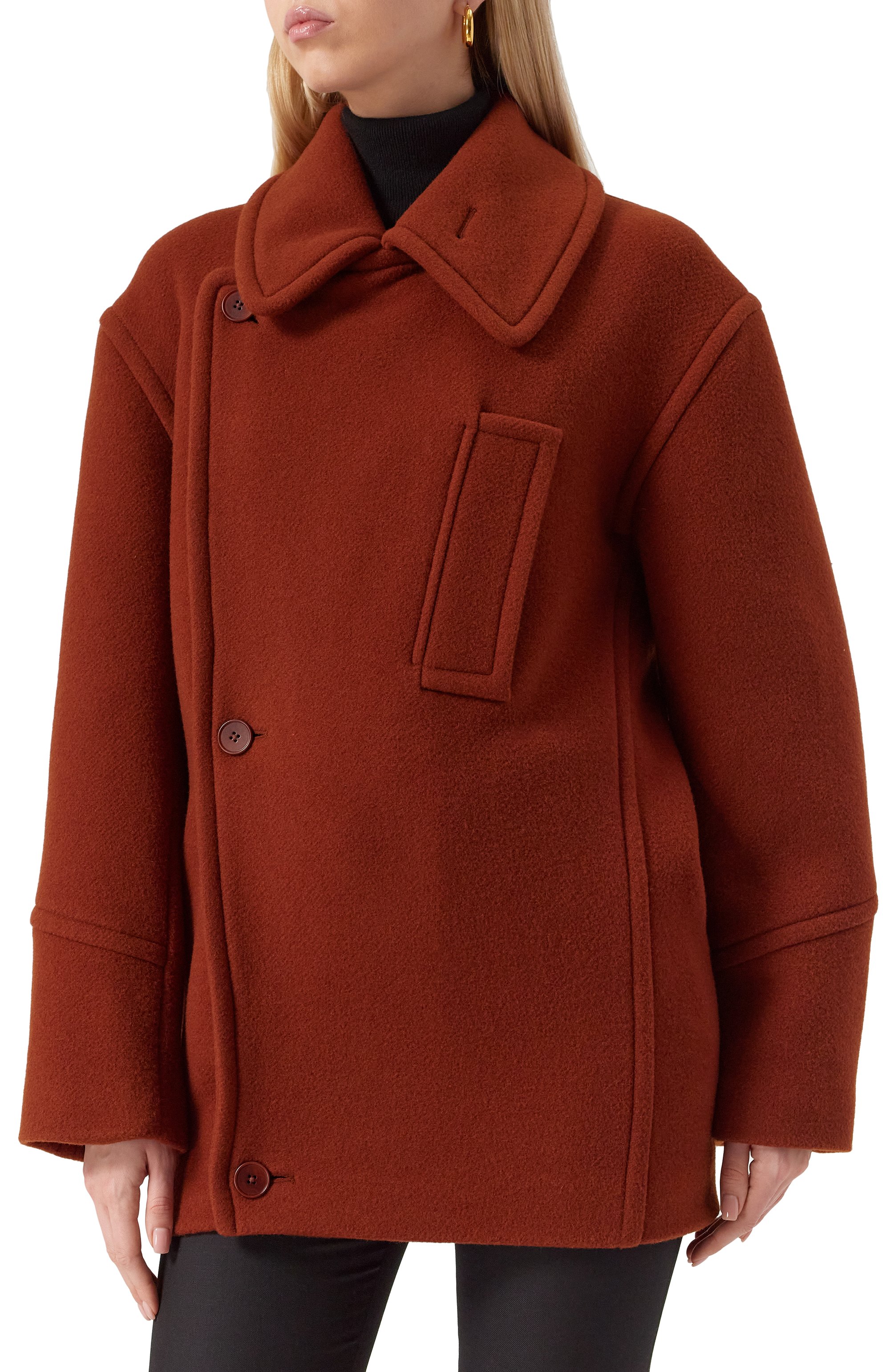 Шерстяное полупальто PETAR PETROV, арт. F24M5, фото 3