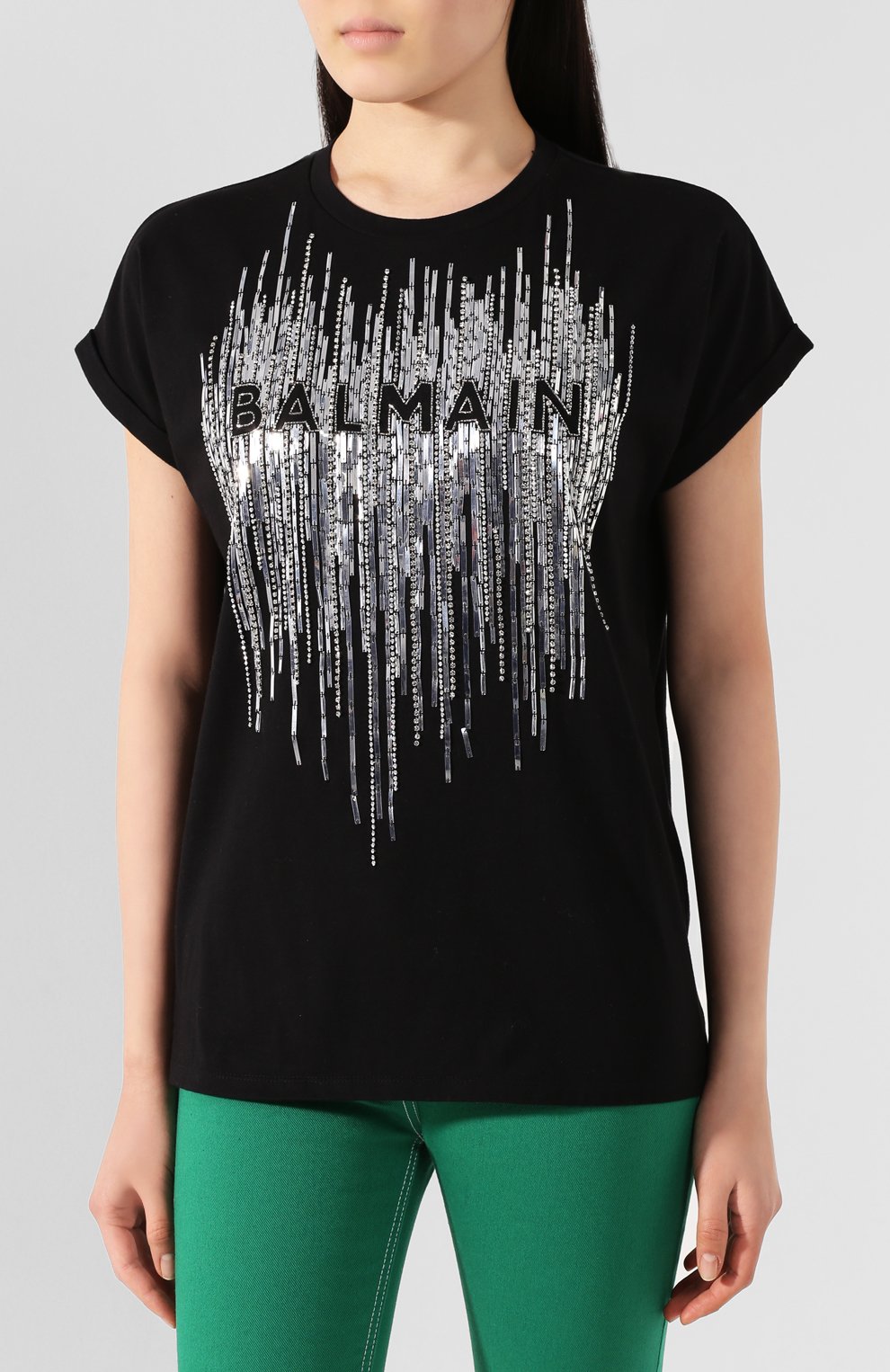 Хлопковая футболка BALMAIN, арт. TF01351/P040, фото 3