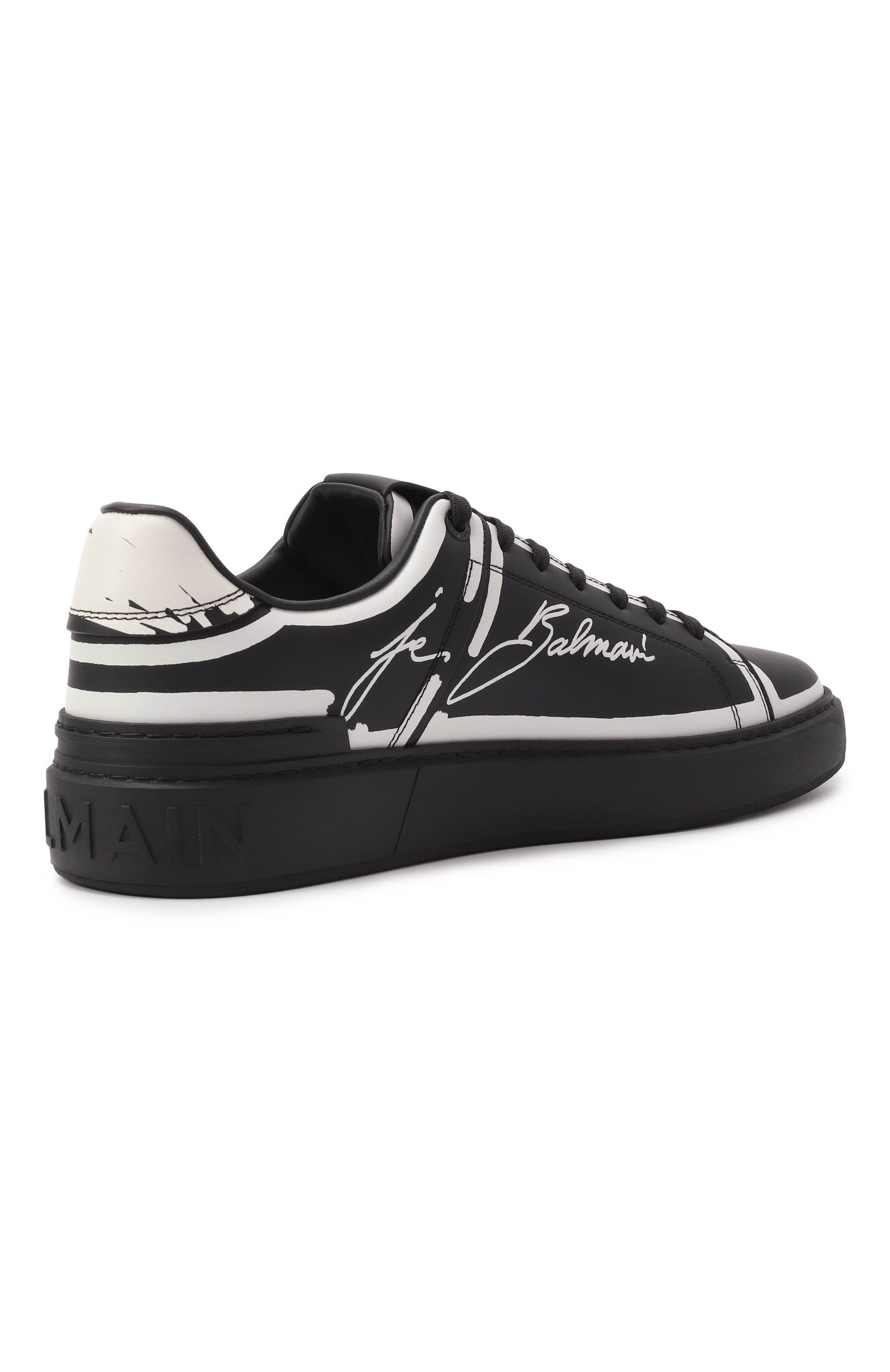 Кожаные кеды b-court BALMAIN, арт. EM1VI288/LCLP, фото 5