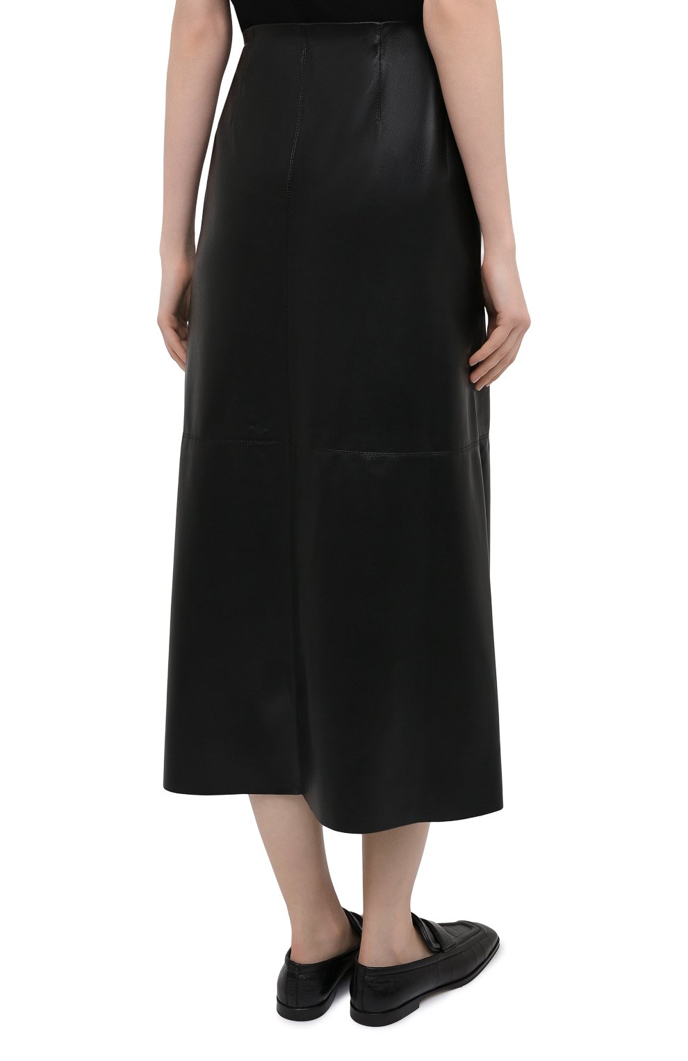 Юбка NANUSHKA черного цвета по цене 45500 руб., арт. ZAYRA_BLACK_VEGAN LEATHER, фото 4 Юбка NANUSHKA, арт. ZAYRA_BLACK_VEGAN LEATHER, фото 4