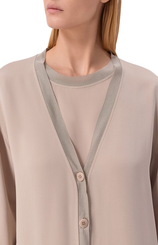 Комплект из кардигана и топа Giorgio Armani GW003008/TE14025 Бежевый  GW003008/TE14025 Фото 5