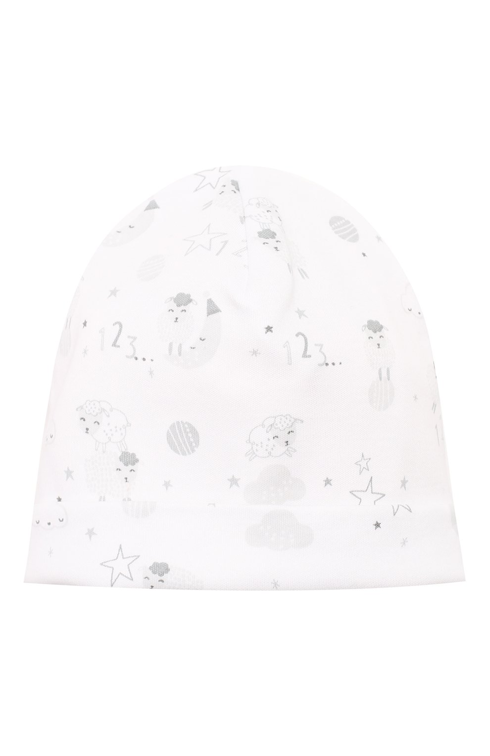 Хлопковая шапка KISSY KISSY серого цвета по цене 1500 руб., арт. KN502196N, фото 1 Хлопковая шапка KISSY KISSY, арт. KN502196N, фото 1