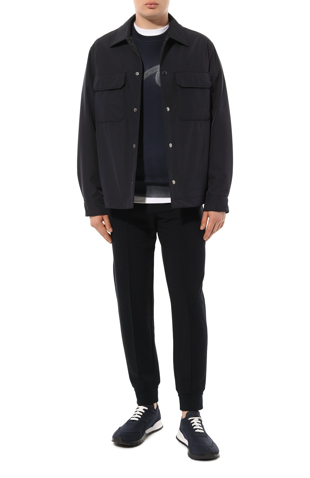 Текстильные кроссовки ea KITON, арт. USSA117N01063, фото 2