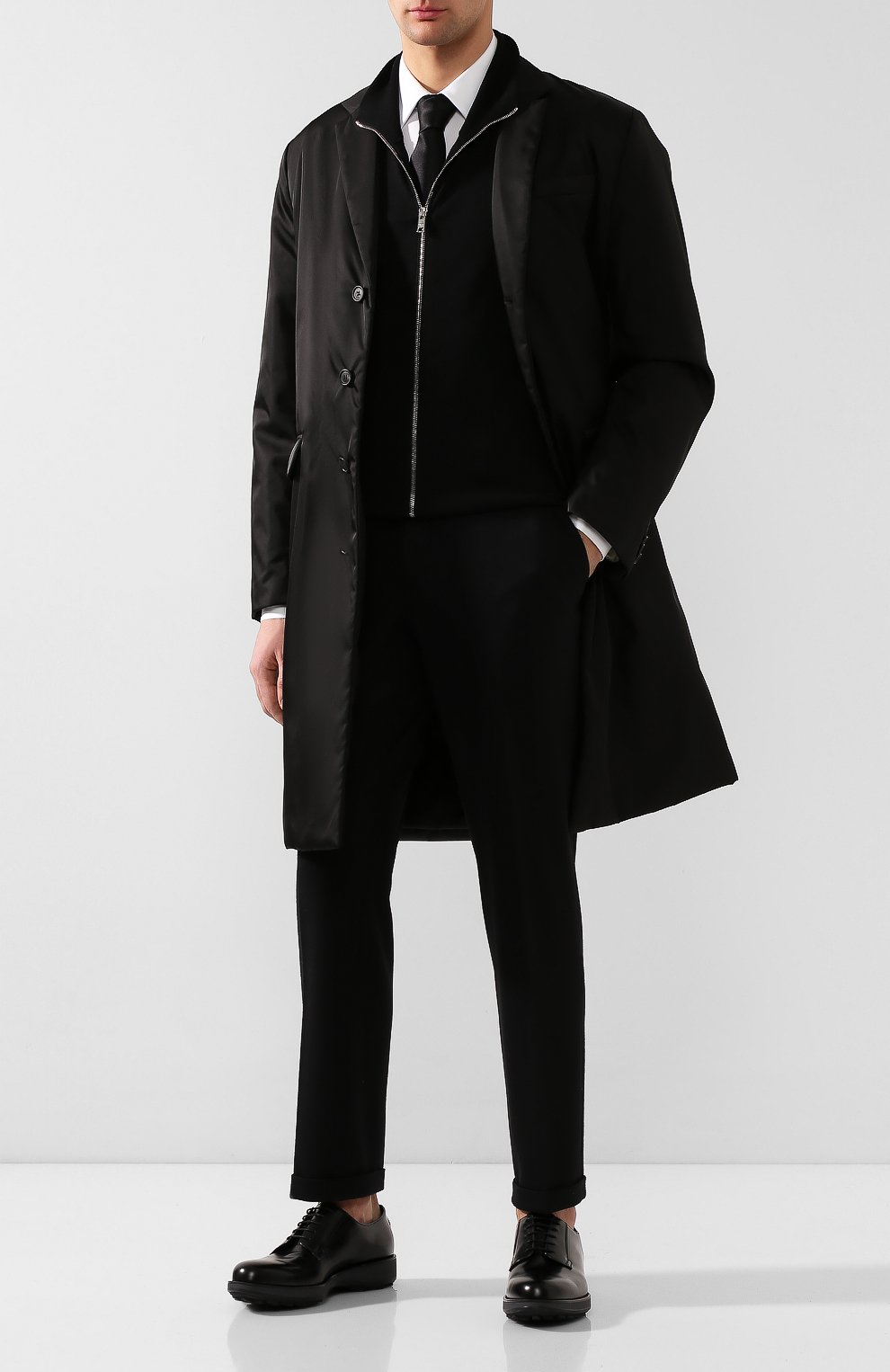 Кожаные дерби PRADA, арт. 2EE297-B4L-F0002, фото 2