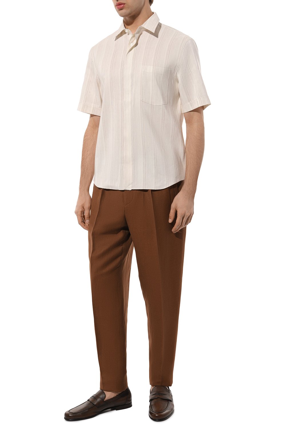 Рубашка изо льна и шелка ZEGNA, арт. UDX45A7/SCP7, фото 2