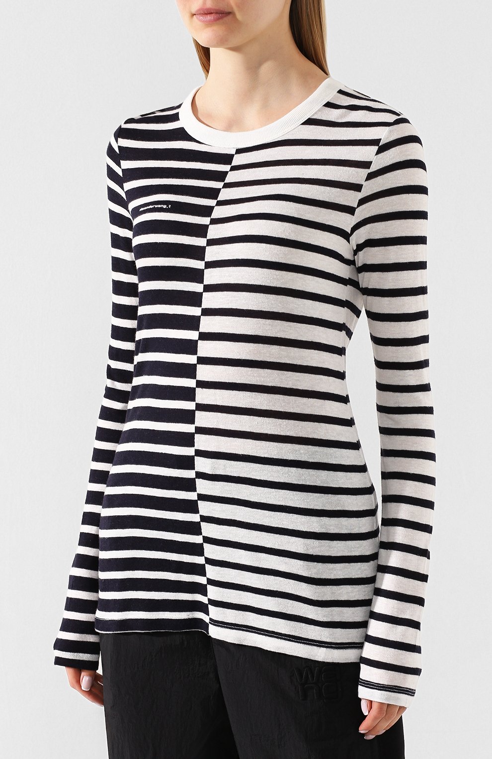 Лонгслив из смеси вискозы и льна ALEXANDERWANG.T, арт. 4CC1201084, фото 3