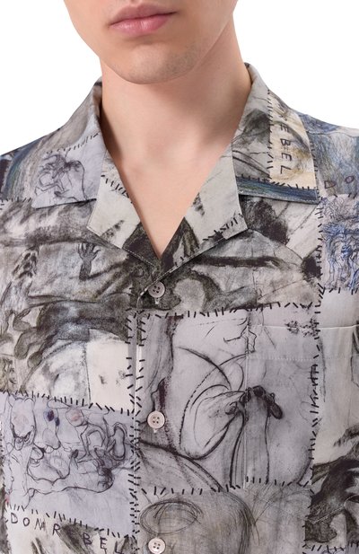 Рубашка из вискозы DOMREBEL, арт. M0NTAGE/CAMP C0LLAR, фото 5