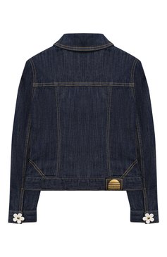 Детская джинсовая куртка MARC JACOBS (THE) синего цвета, арт. W16097/6A-12A | Фото 2 (Рукава: Длинные; Кросс-КТ: Деним, Лето; Материал сплава: Проставлено, Проверено; Материал внешний: Хлопок; Статус проверки: Проверено, Проверена категория; Драгоценные камни: Проставлено)