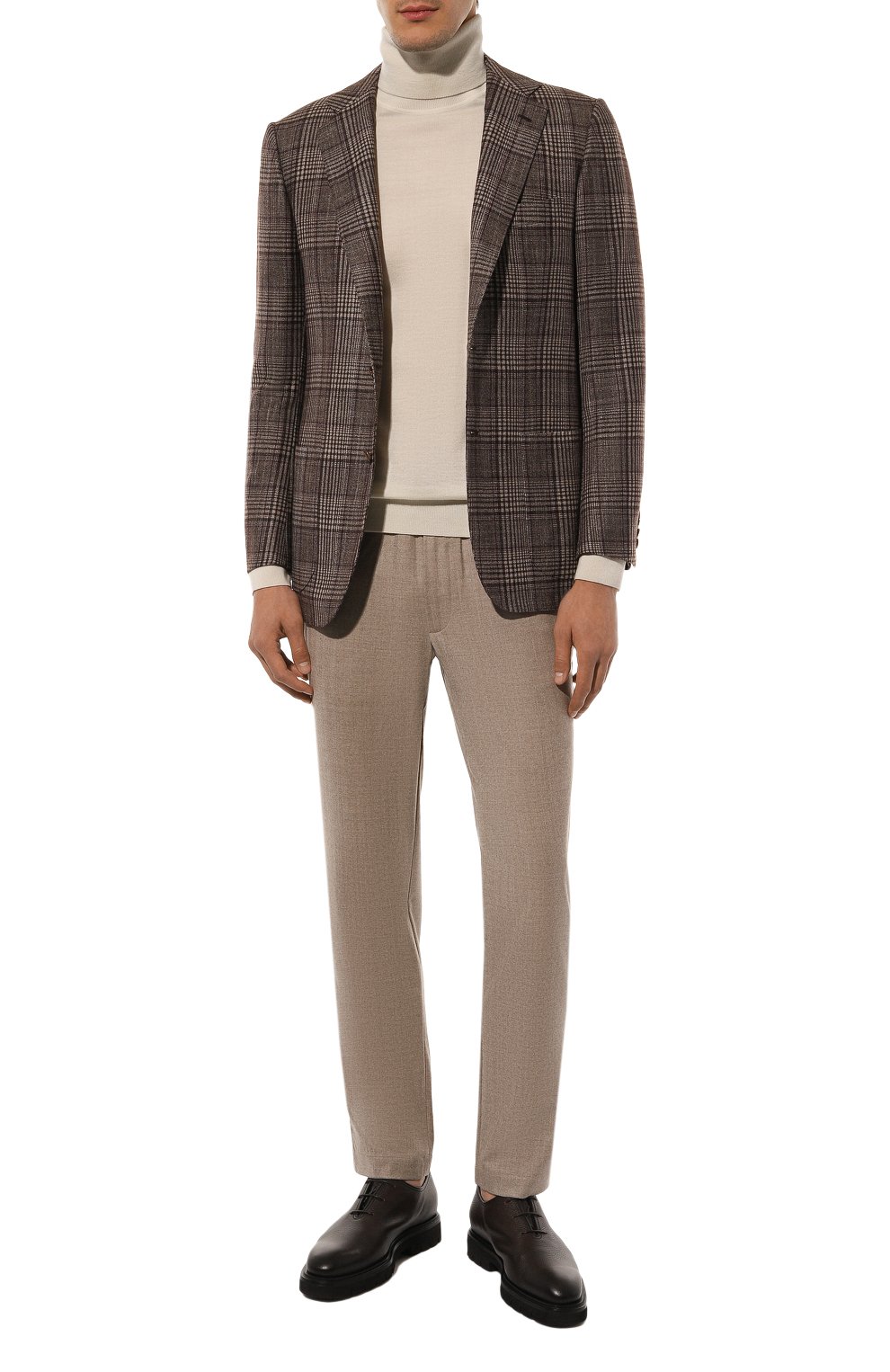 Пиджак из шерсти и кашемира KITON коричневого цвета по цене 899500 руб., арт. UG81K0124E22, фото 2 Пиджак из шерсти и кашемира KITON, арт. UG81K0124E22, фото 2