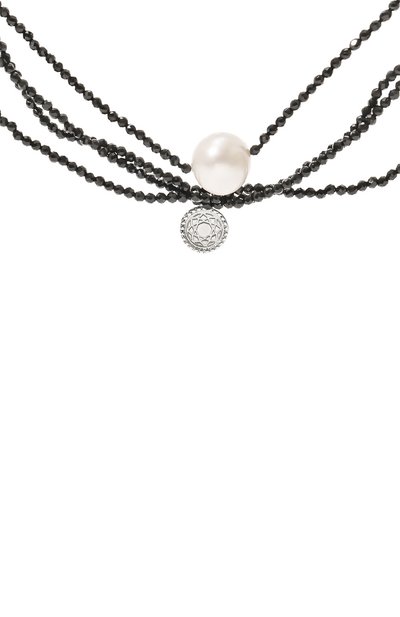 Колье DZHANELLI черно-белого цвета по цене 185000 руб., арт. 00410, фото 4 Колье DZHANELLI, арт. 00410, фото 4