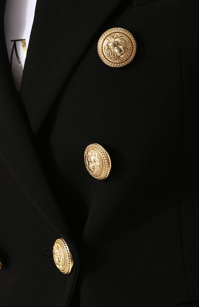 Приталенный двубортный жакет с контрастными пуговицами BALMAIN, арт. 127212/167L, фото 5