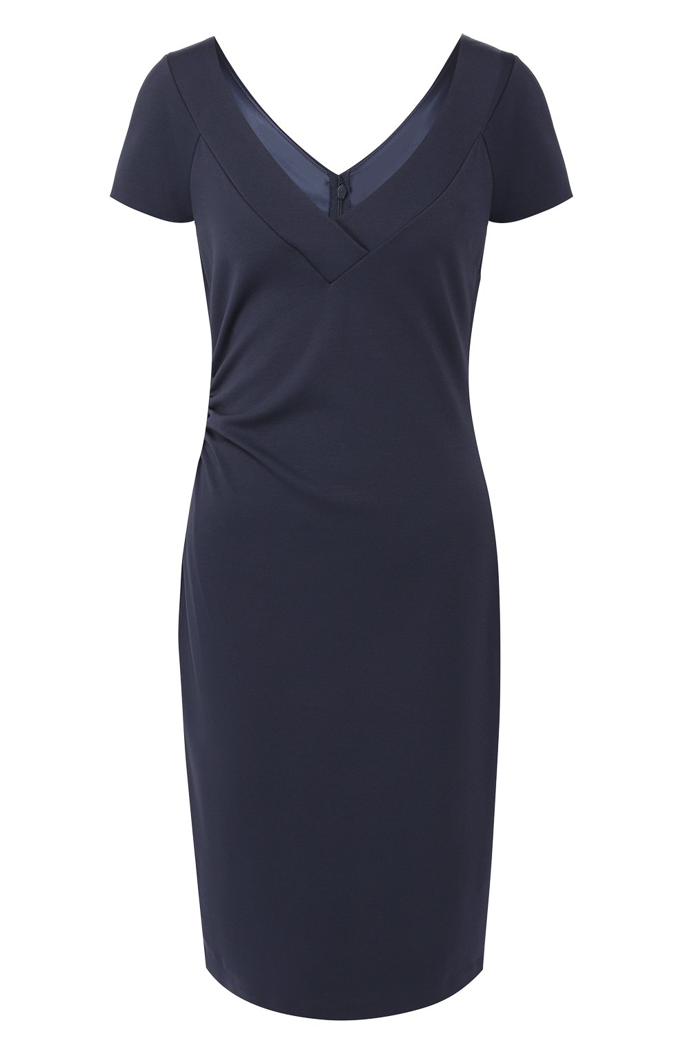 Платье из вискозы GIORGIO ARMANI темно-синего цвета по цене 98700 руб., арт. 3GAA74/AJDRZ, фото 1 Платье из вискозы GIORGIO ARMANI, арт. 3GAA74/AJDRZ, фото 1