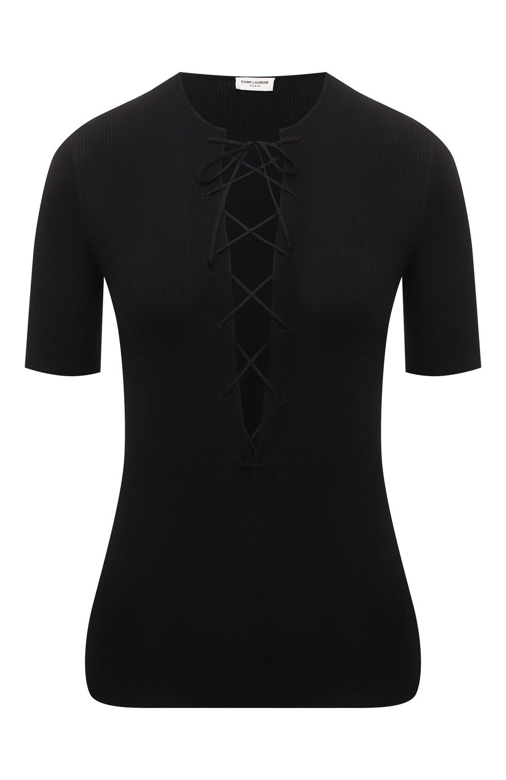 Топ SAINT LAURENT черного цвета по цене 103500 руб., арт. 658741/YAPK2, фото 1 Топ SAINT LAURENT, арт. 658741/YAPK2, фото 1