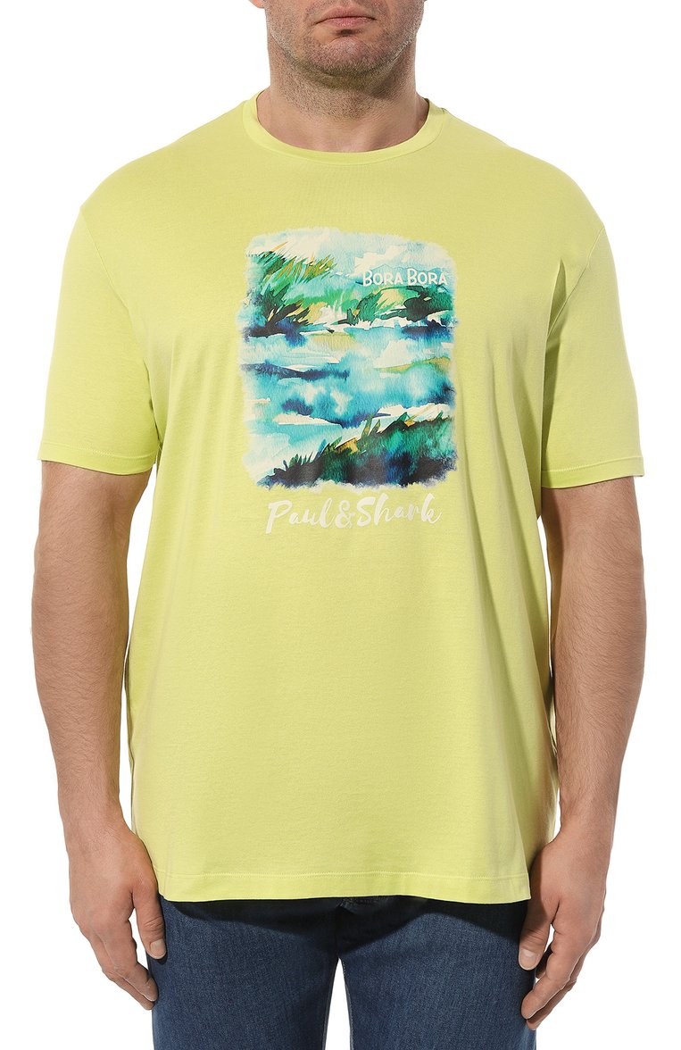 Хлопковая футболка PAUL&SHARK, арт. 24411108/3XL-6XL, фото 3